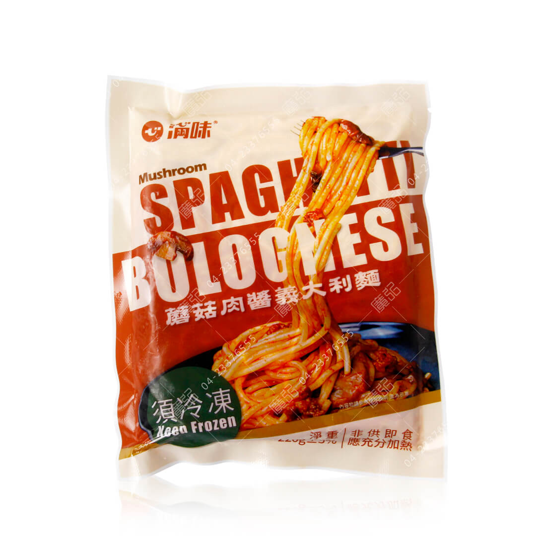 蘑菇肉醬義大利麵外包裝